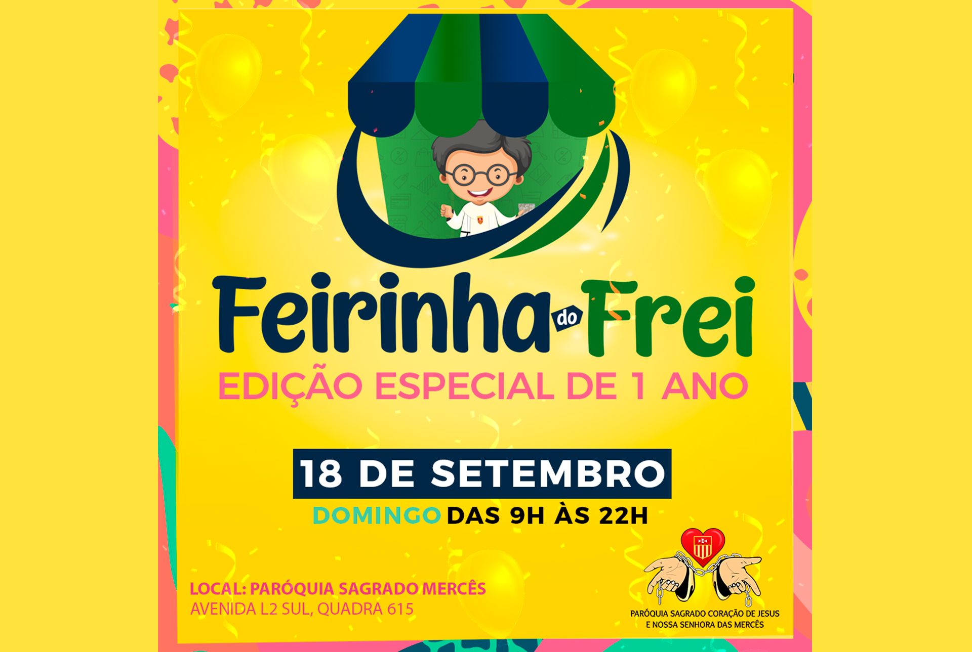 Feirinha do Frei: Paróquia da Asa Sul prepara edição especial para celebrar primeiro ano de atividades